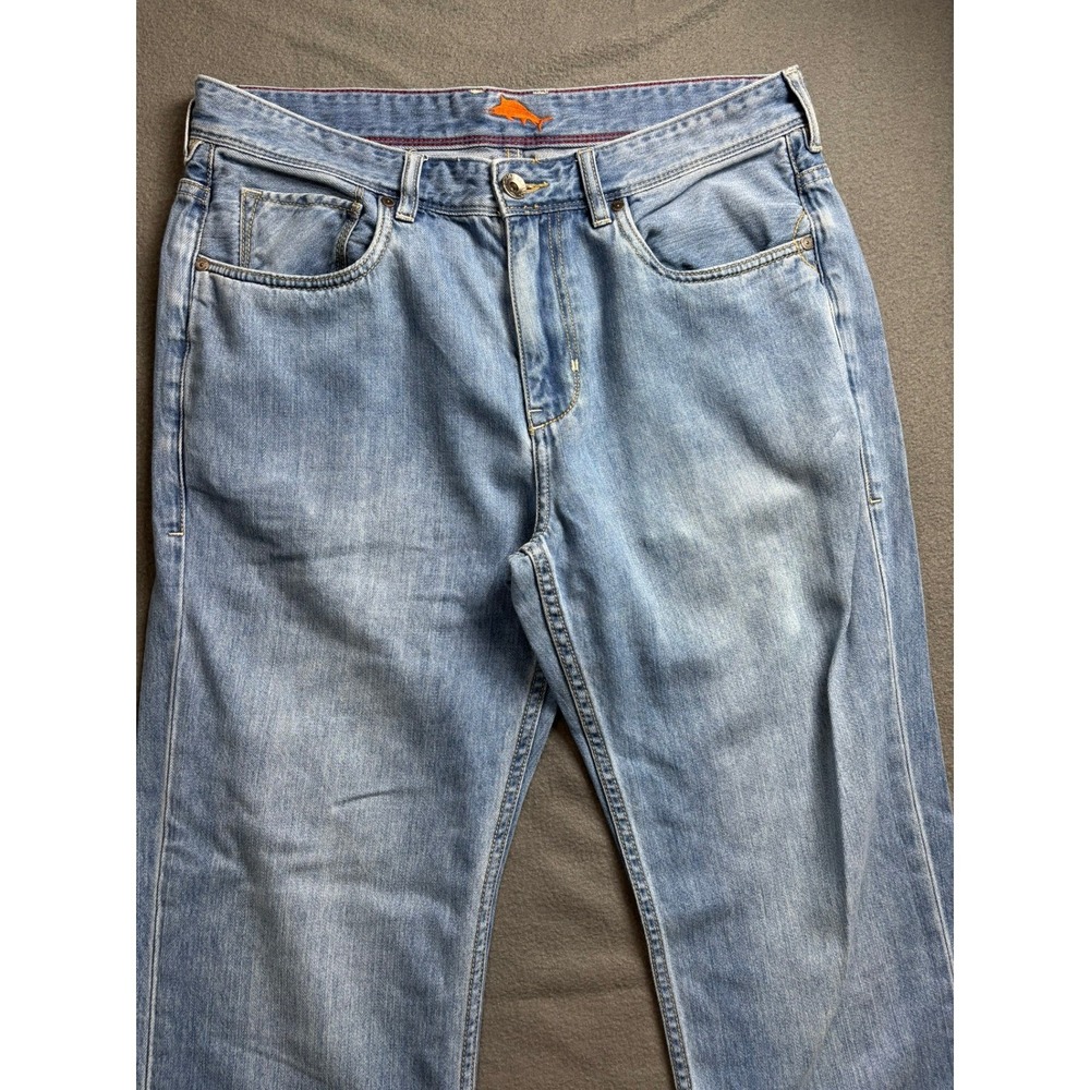 Tommy Bahama Cayman Island Relaxed Jeans Mens 34/30 Blue Denim Light Wash Casual
